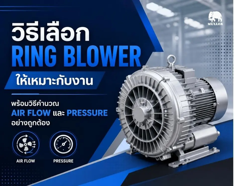 วิธีเลือก Ring Blower ให้เหมาะกับงาน พร้อมวิธีคำนวณ Air Flow และ Pressure อย่างถูกต้อง